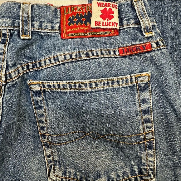 VTG Lucky Brand Sz 10 Peanut Pant Lower Rise Long Flare Women’s Jeans USA 90s - Picture 7 of 11